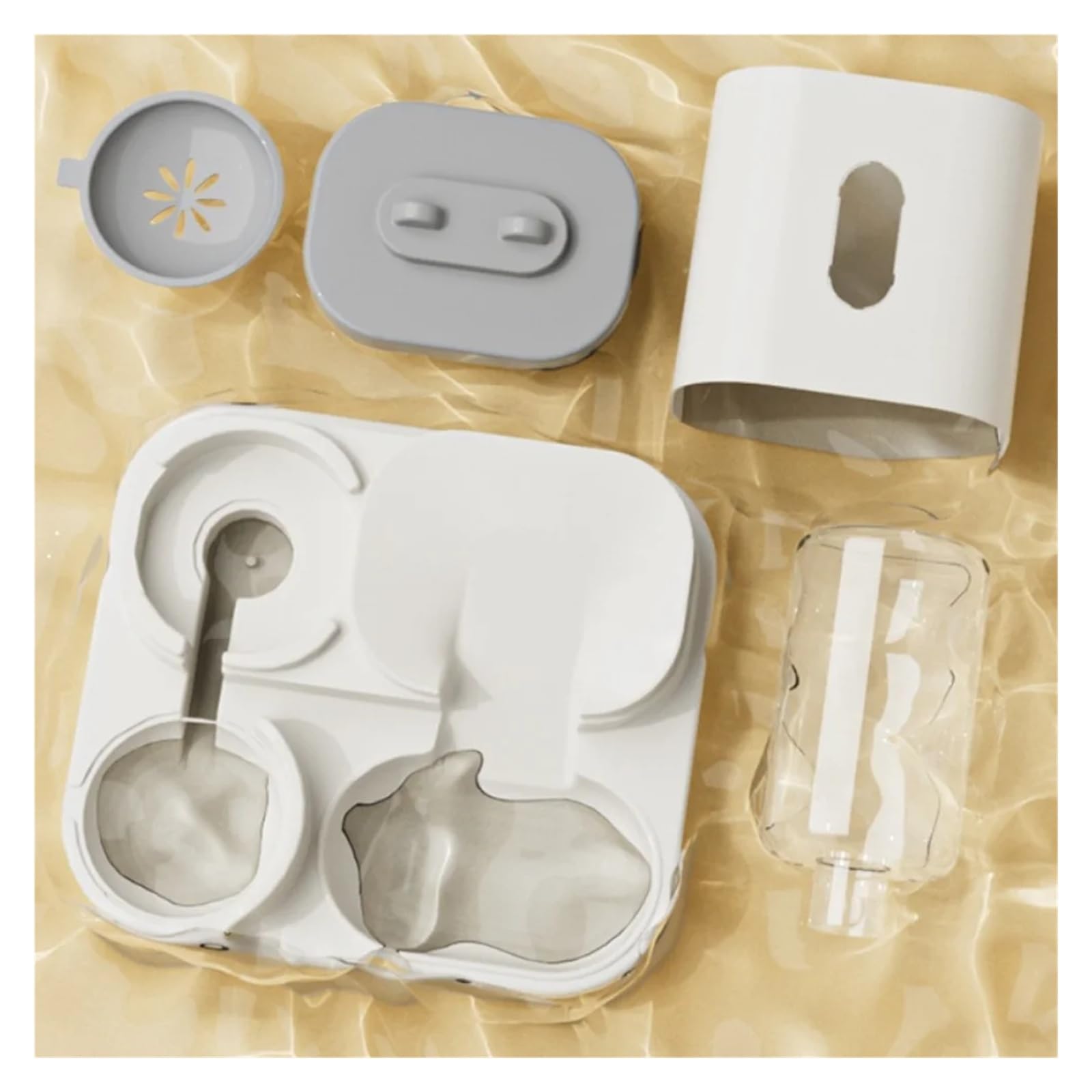 Un grazioso distributore automatico di cibo e acqua for gatti 2 in 1(Pink)