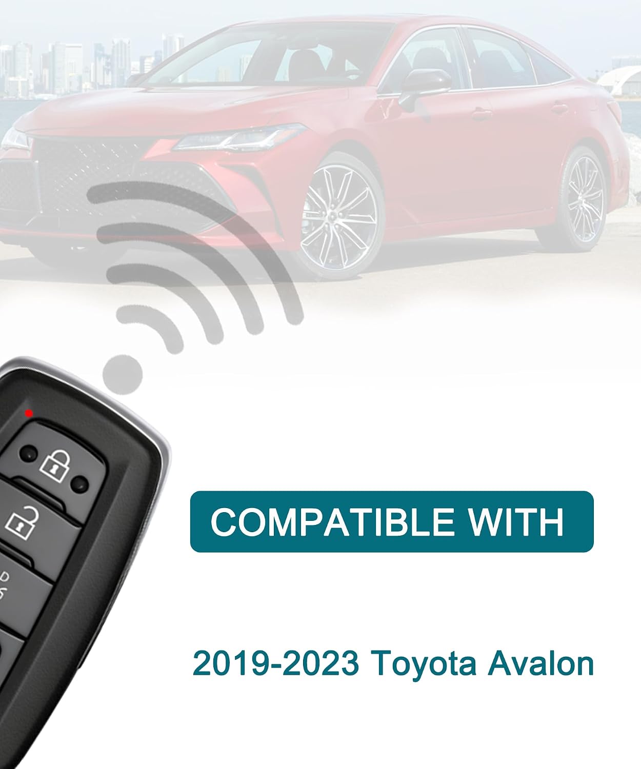 Smart Key Fob for Toyota Avalon 2019-2023, FengRKey Remote Control Key Fob Compatible for Toyota Avalon 2019-2023 HYQ14FBC 8990H-07070 8990H-07080 281451-0351