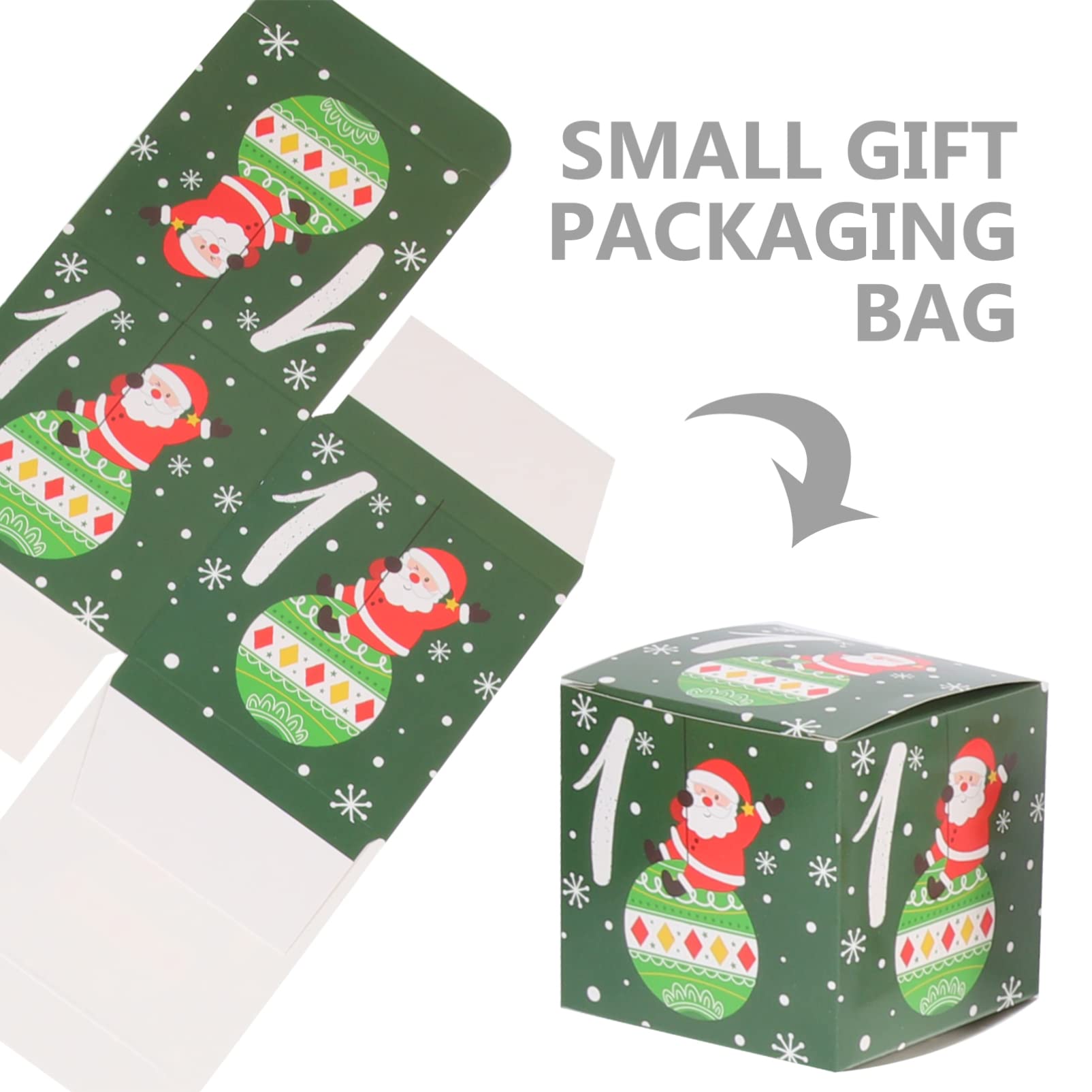 Zerodeko 120piezas Cajas para y Galletas De Envoltorios Navideños Calendarios De Adviento y Decoraciones