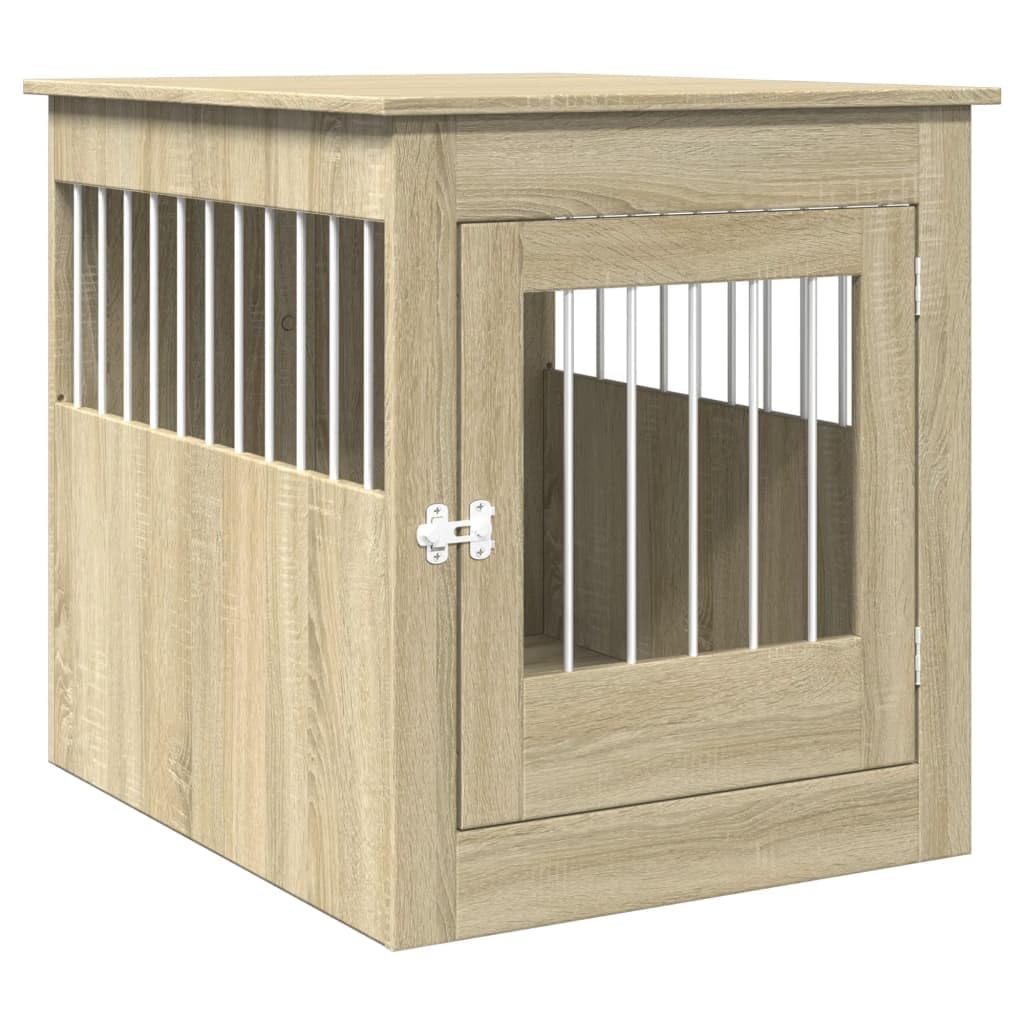 vidaXL Meuble de Cage pour Chiens chêne Sonoma 64,5x80x71 cm