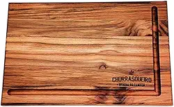 Tábua de Churrasco para Carne, Frios e Hambúrguer, Ideal para Preparar e Servir com Estilo em Churrascos, Perfeita para a Família e Churrasqueiros de Plantão – WOODBULL.