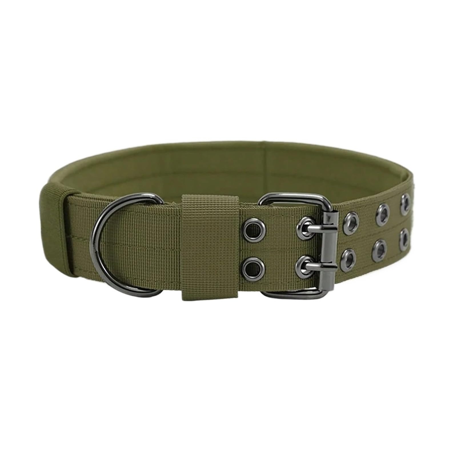 Collier pour chien solide XL vert armee qui ne tire pas sur le cou