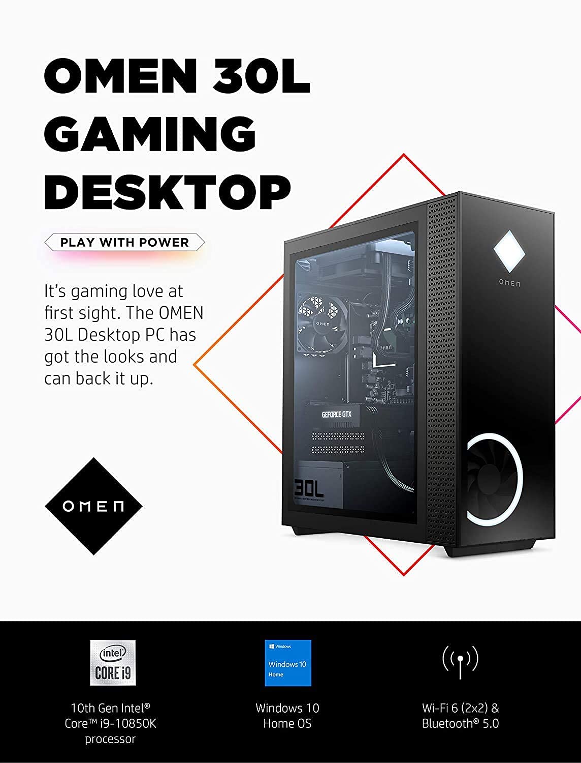 Amazon.com: HP OMEN 30L Desktop GT13-0380t Core i9-10850K 16GB