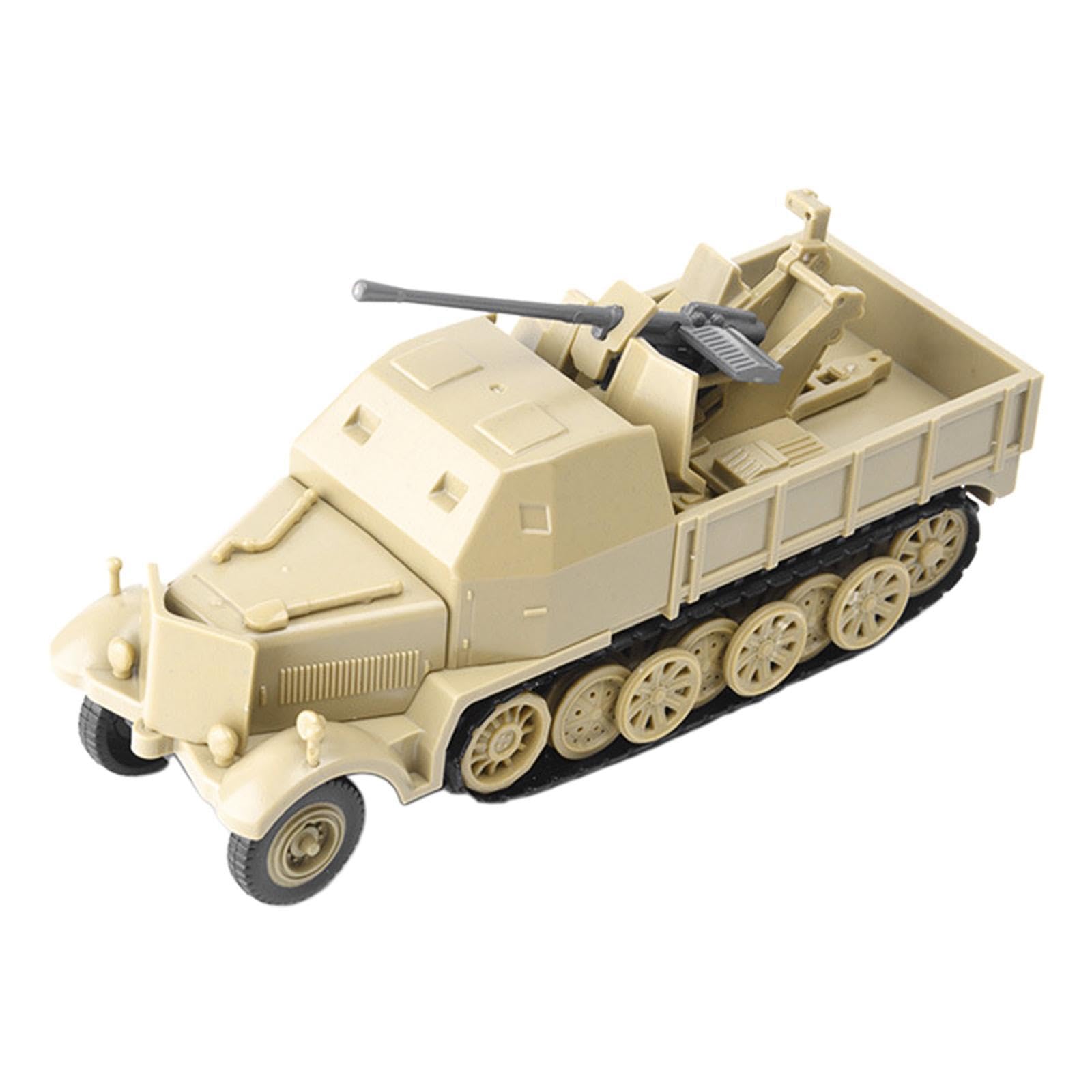 LIXSAZSE Armored Vehicle Statue Simulated Heavy Duty Assembled Vehicles 172 Half Tracked Armored Vehicle Assembly Toy Experience Simulated Heavy Duty Assembled