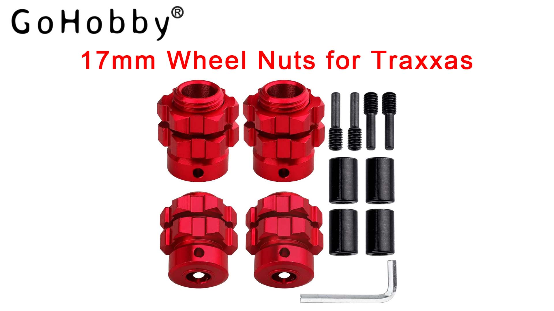 Amazon.com: Aluminum 17mm Hex Wheel Hub Adapters for 1/10 Traxxas
