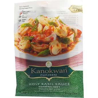 Kanokwan, Holy Basil Sauce, Size 50 Gram X 4 Packs