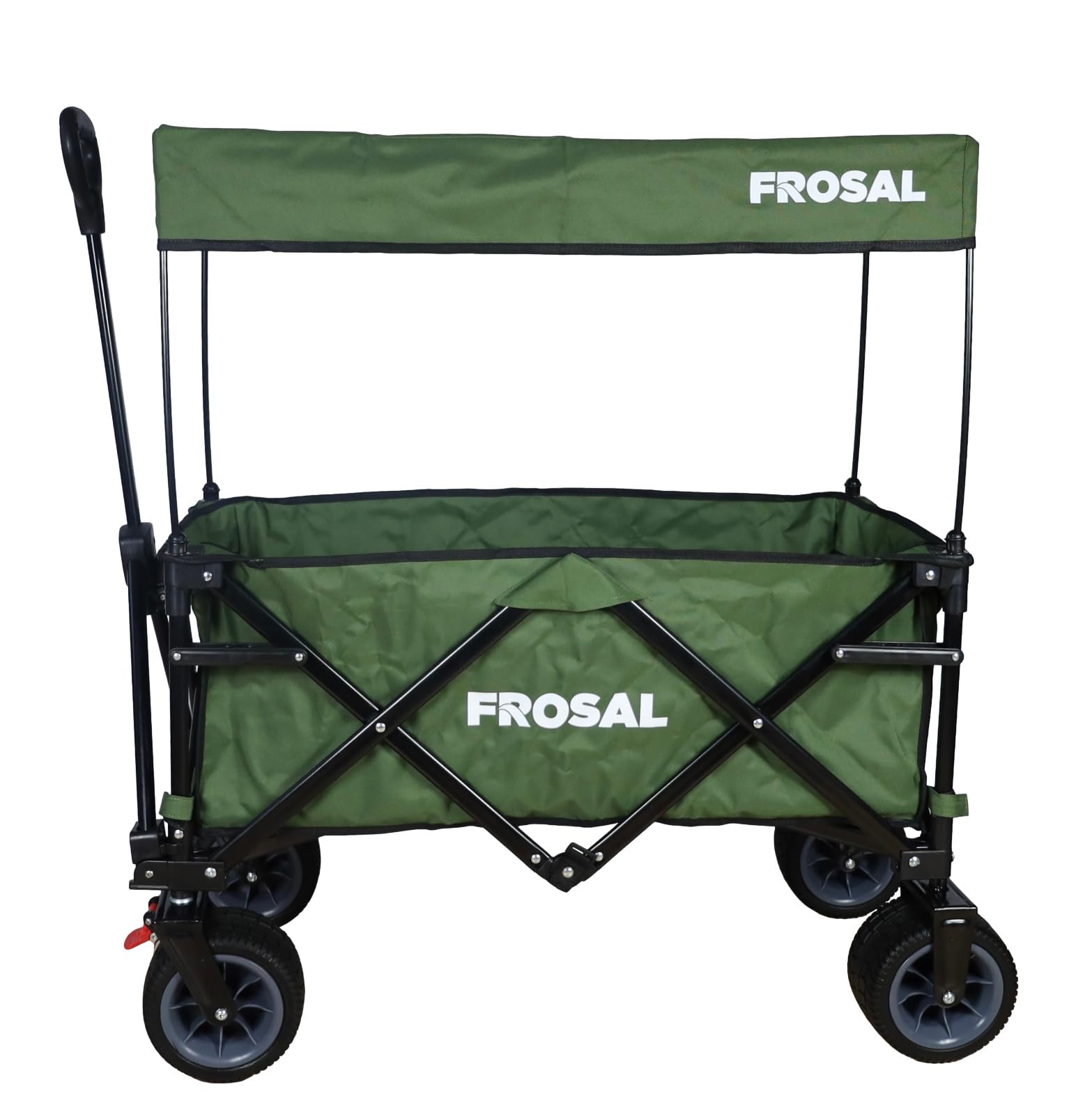 FROSAL Faltbarer Bollerwagen Emil grün Strandwagen klappbar Transportwagen Handwagen