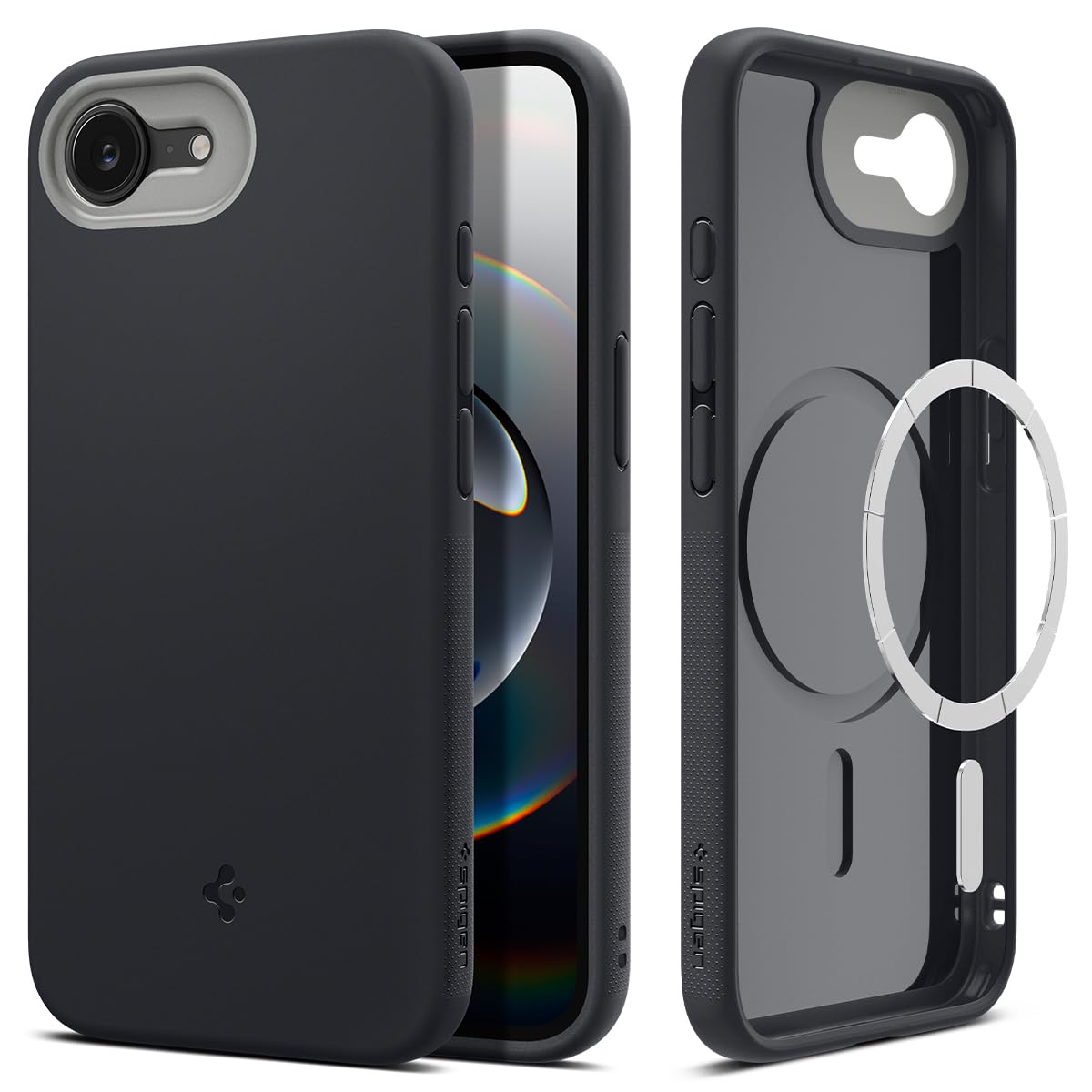 Amazon.com: Spigen for iPhone 17e Case, for iPhone 16e Case, Black