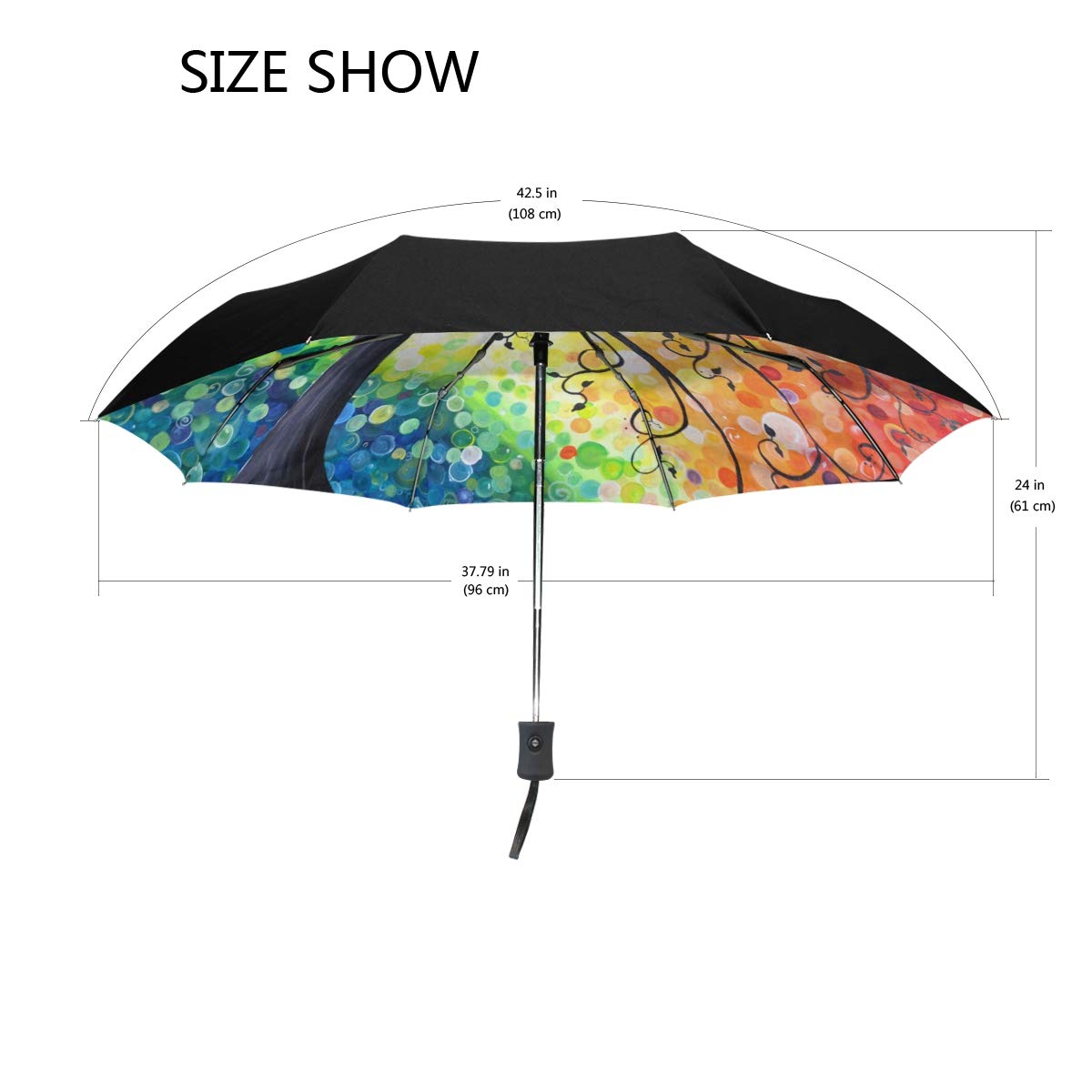 MONTOJ Knstlicher Baum Hintergrund Sonne und Regen Reise Schirm UV-Schutz  mit automatischer ffnung Taste : Amazon.de: Fashion