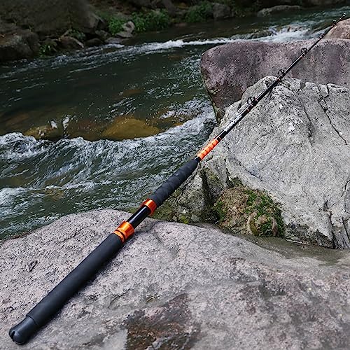 Burning Shark BR-CG-JUSDJ Jigging Rod Saltwater Offshore Heavy Trolling Fishing Rod Big Game Conventional Boat Fishing Rod -Orange 6' thumb #6