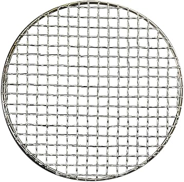 Round Grill Grate Multi-Purpose Stainless Steel Korean Style Barbecue Net Rack Reusable and Replacement BBQ Grill