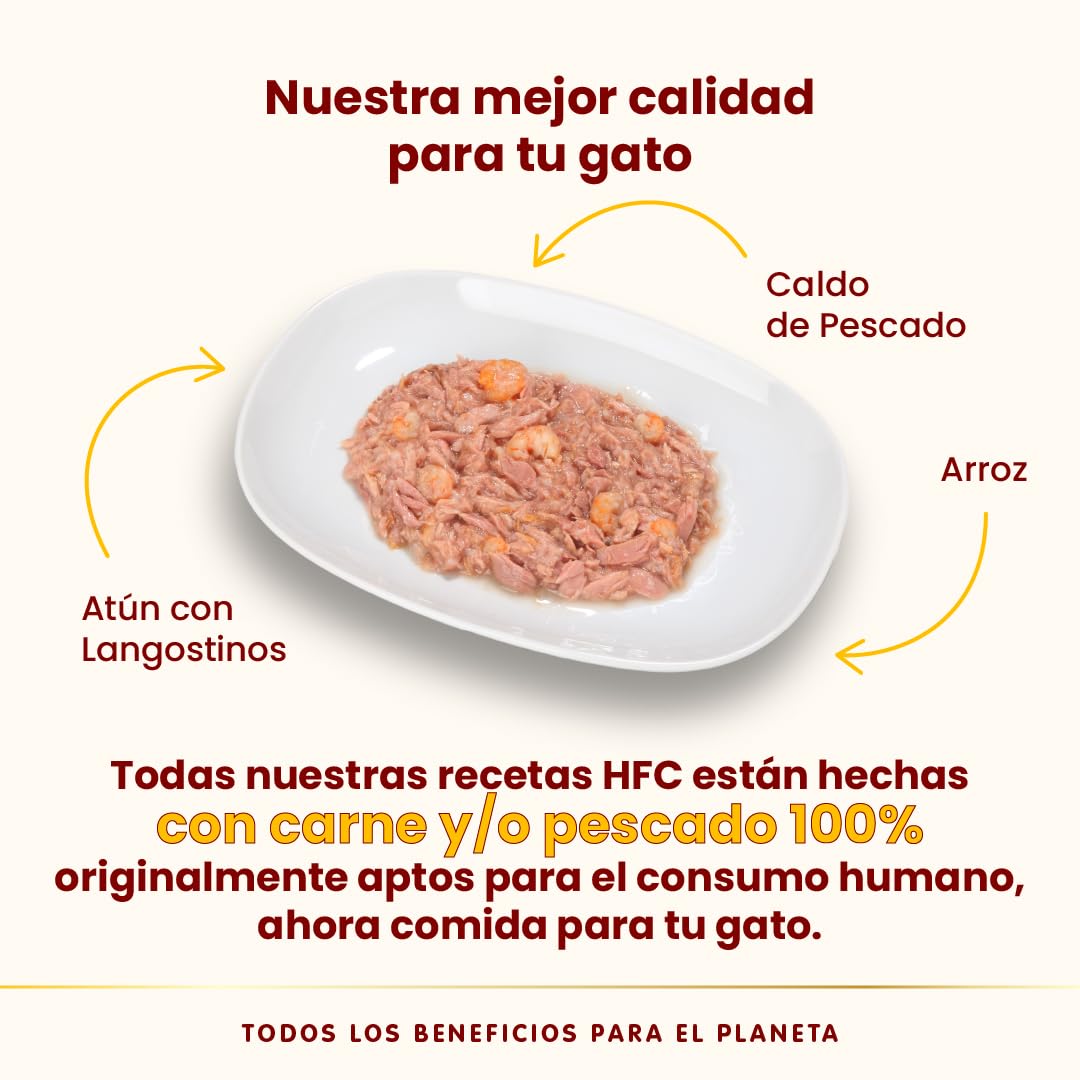 almo nature HFC Natural Comida húmeda para Gatos, atún y camarones, Paquete de 12 Unidades (12 x 280 g)