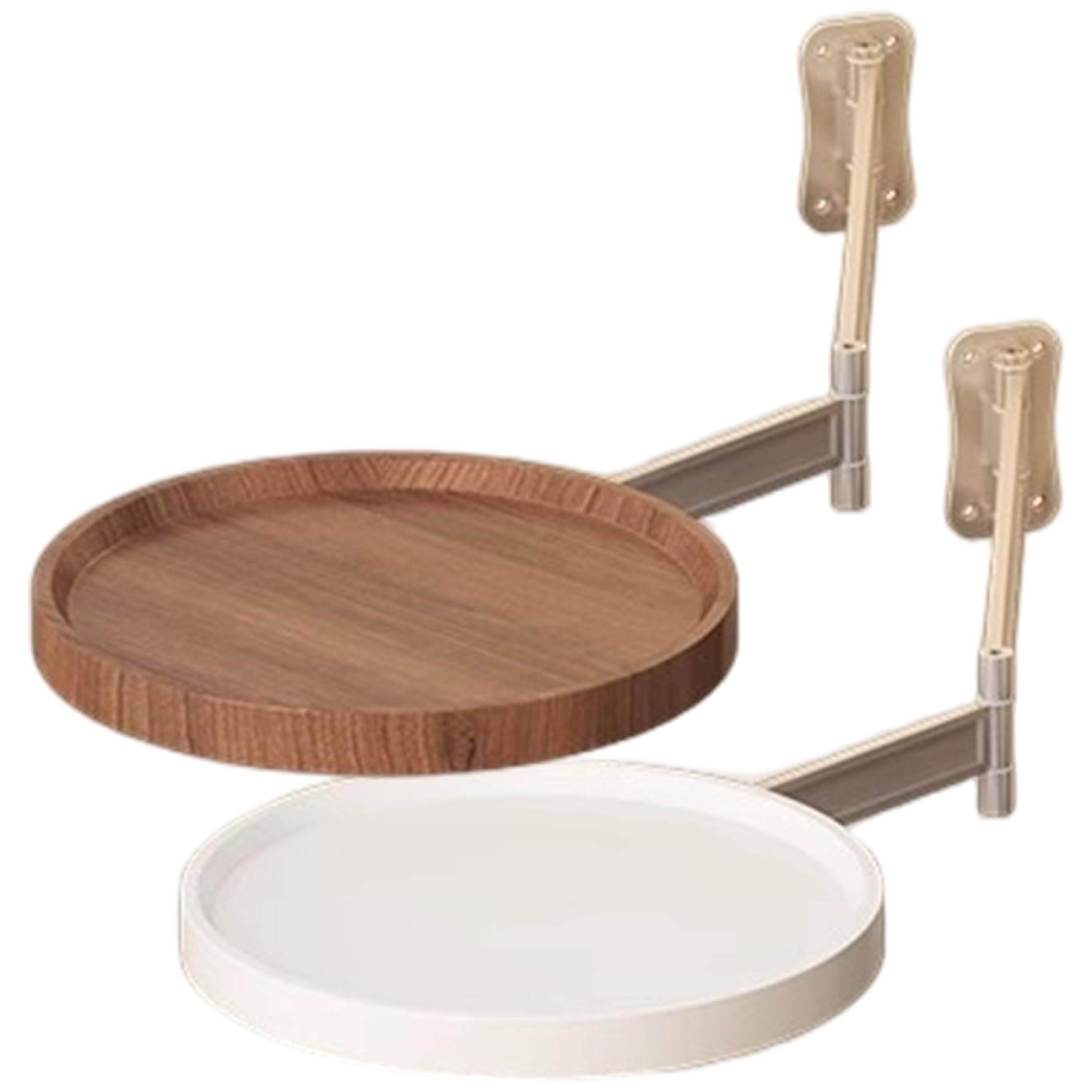Wandmontierter Klapptisch, verstellbar, aus Holz, platzsparend, rund, zum Herunterklappen für kleine Räume, für das Wohnzimmer zu Hause, an der Wand montierter Nachttisch, herunterklappbar