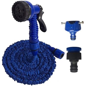Expandable Garden Hose 25ft 150ft Upgraded No Link Lightweight Durable Flexible Portable Water Hose Pipe Sprayer With Extra Strength Fabric Blue 45 Meters After 150ft Aluminum Water Amazon Co Uk Kitchen Home