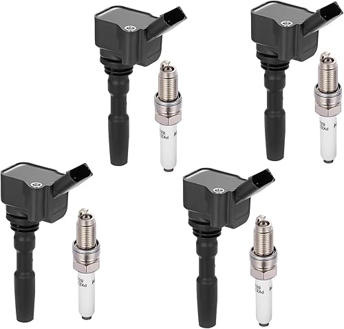 Miniatura 18 de BDFHYK Paquete de bobina de encendido UF716 y bujías de iridio LFER7BHX compatibles con Audi A3 A4 A5 A6 Q5 Q7 S3 S4 TT Volkswagen Beetle Golf