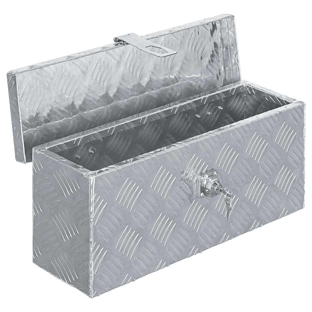 Genérico Caja de Aluminio 48,5x14x20 cm Plateada,Bricolaje,Accesorios de Bricolaje,Organización y Almacenamiento de Herramientas,Cajas de herramientas-142935