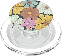 Vista 7 de PopSockets PopSockets de estilo vintage de los años 60 y 70 estético amarillo topo PopSockets intercambiables PopGrip