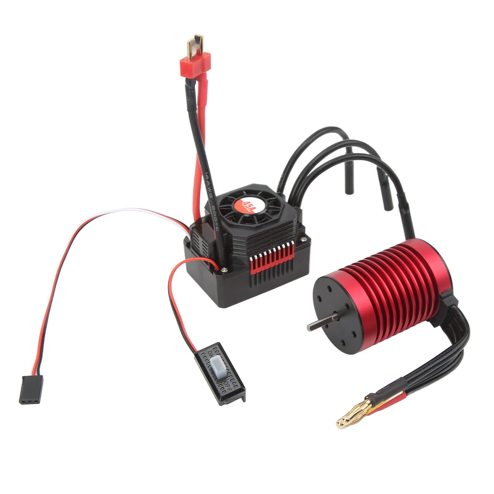 Changor Bezszczotkowy Silnik RC ESC Combo Wysoki Moment Obrotowy 3000KV Aktualizacja Zamienna dla Pojazdów Bezszczotkowych 1/10 Stop Aluminium