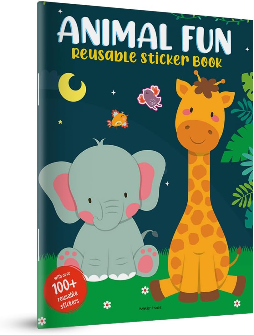 - Animal Fun Reusable Sticker Book For Children