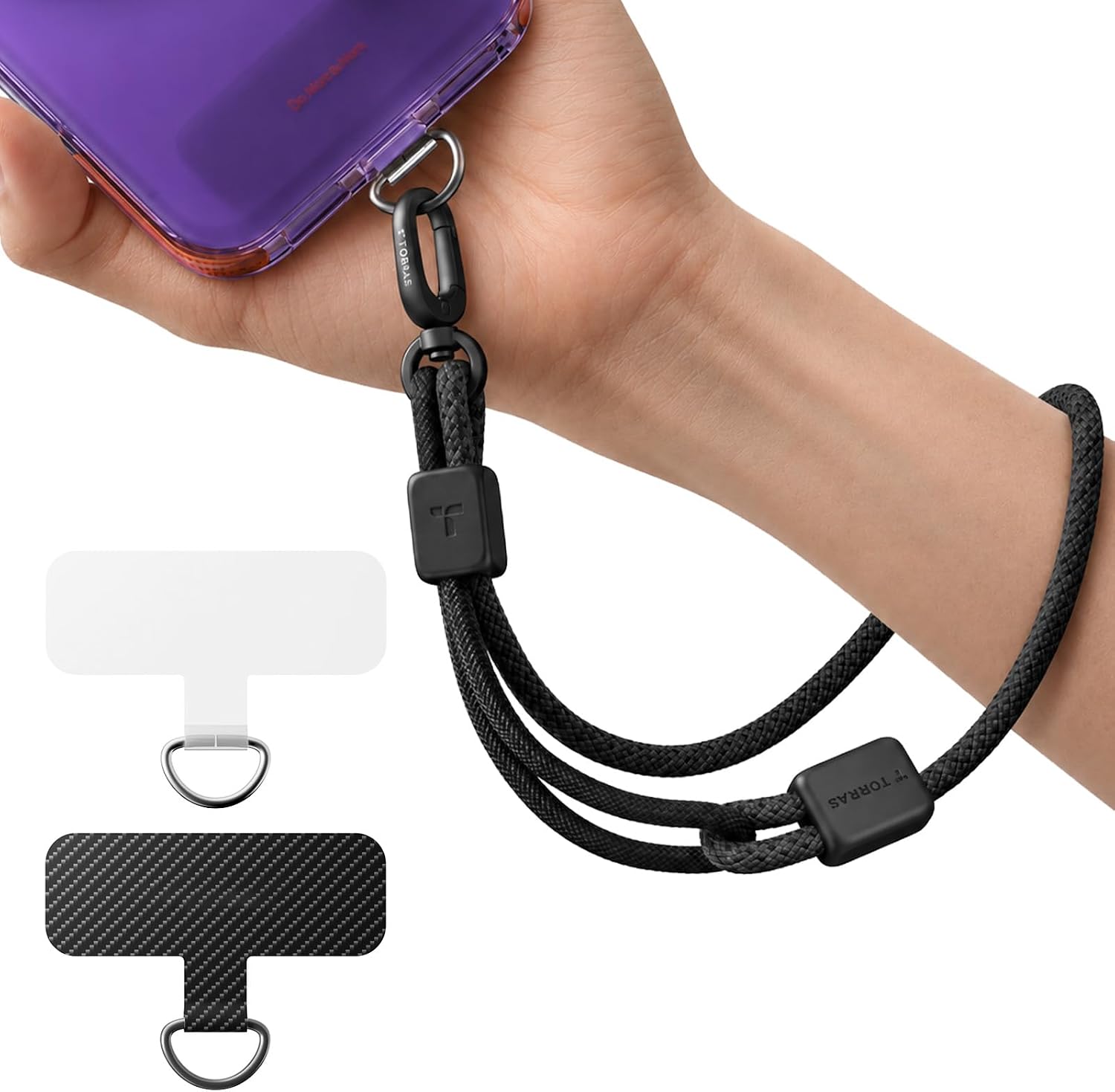 TORRAS Phone Lanyard, Anti-Theft Phone Wrist Strap, Ultra-Light, Black