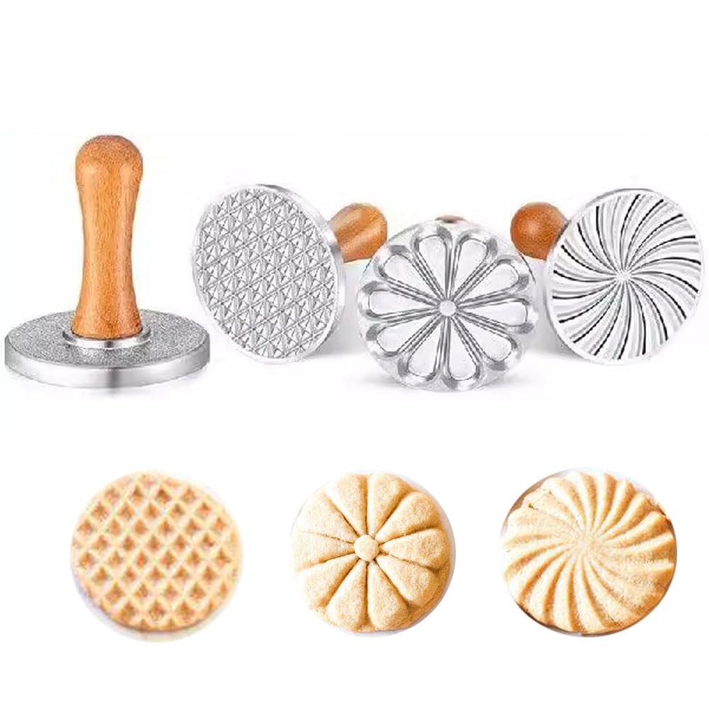 Tampons à Biscuits Géométriques en Fonte Lourde, Lot de 3