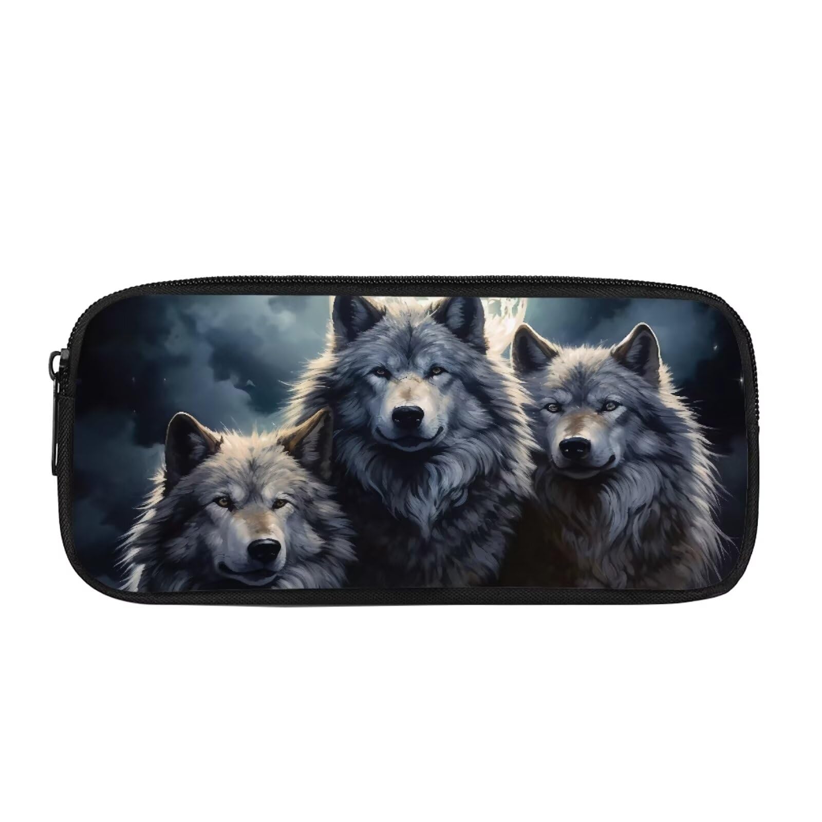 Belidome Wolf Pencil Case for Boys Pen Box Holder School Stationery Lightweight — image 1