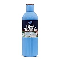 Felce Azzurra – Bagnoschiuma Profumato Cocco e Bamboo, Bagno Schiuma Detergente Delicato Idratante per Pelle Morbida, Note Fresche Aloe Vera e Bergamotto, Bagnodoccia Dermatologicamente Testato, 650ml