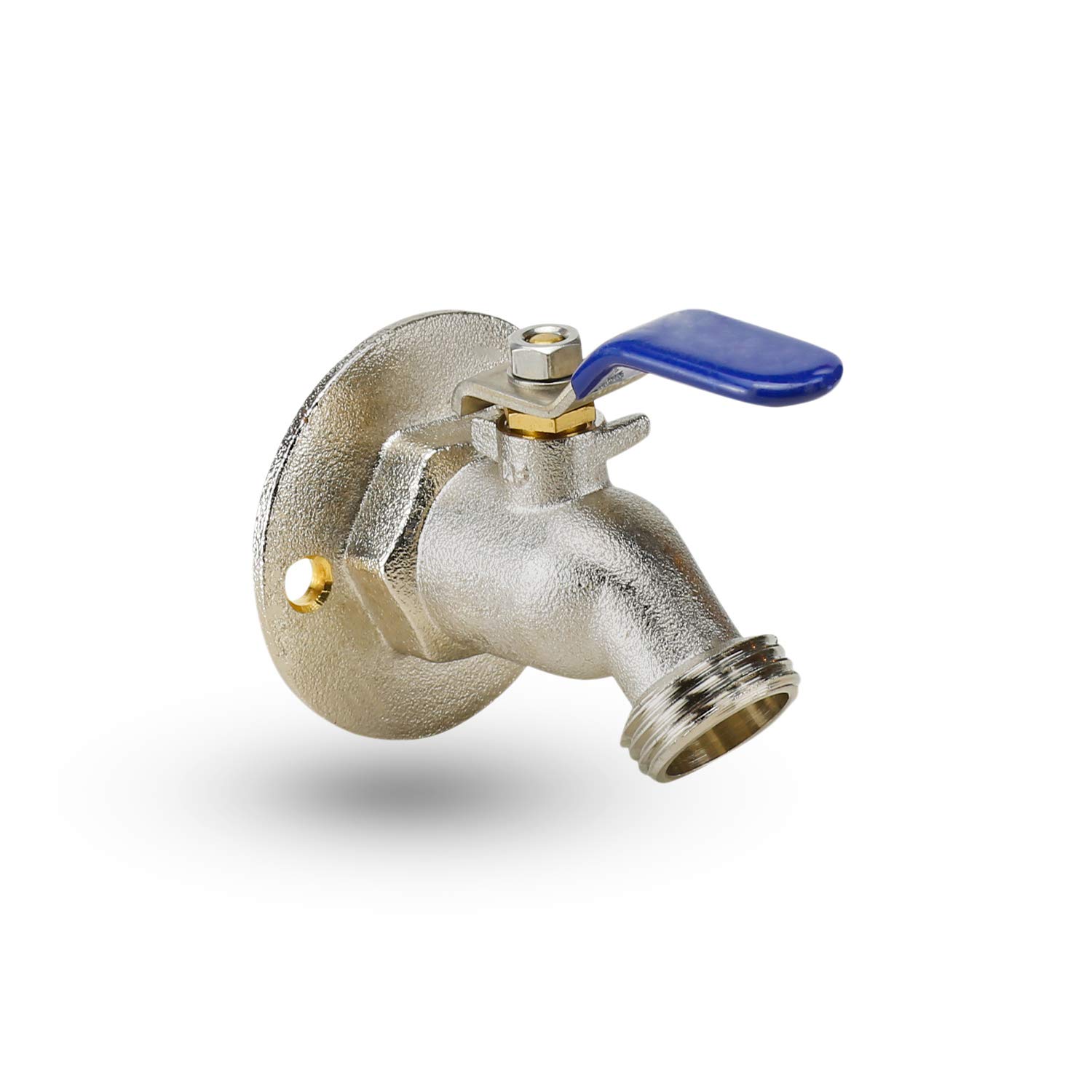 Midline Valve Chrome Plated Brass S3537 Sillcock Hose Bibb With Oversized Flange 3/4 In. Swt Inlet X Mht Outlet, 3/4 In. Sweat 3/4
