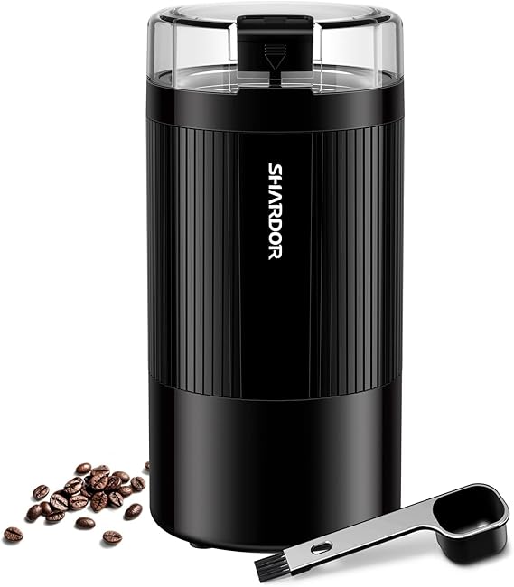 SHARDOR Electric Coffee Grinder with Safe and Durable 304 Stainless Steel Blades,Fast Grinding