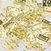 Dreamtop 60pcs Mini Brass Hinges Cabinet Drawer Hardware Folding Butt Hinges for Furniture Door Cabinet Drawer with 240 Pieces Replacement Brass Hinge Screws