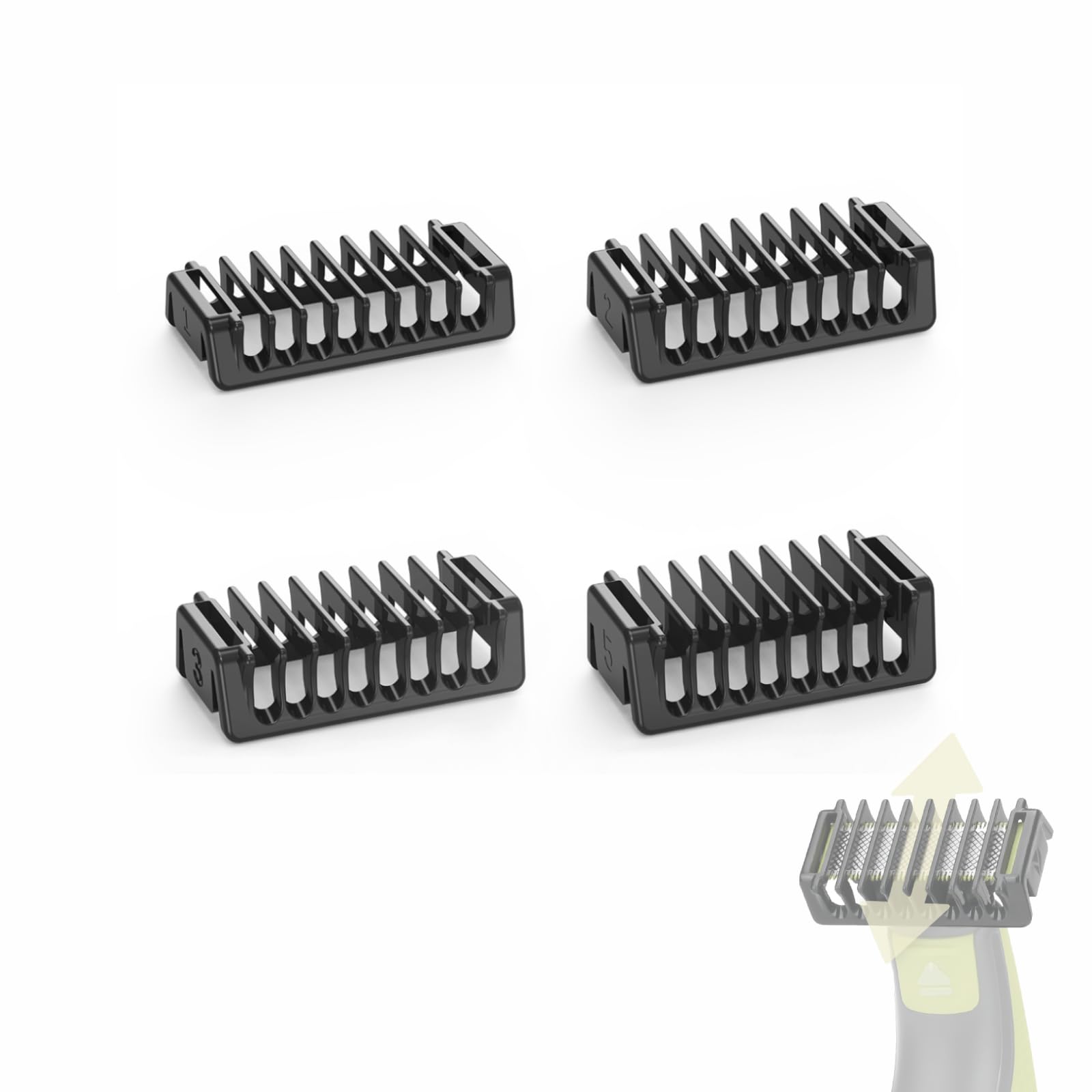 Double-Sided Guard Combs for OBlade QP2724 QP2520 QP2630 QP2620 Pro, 4PC Small
