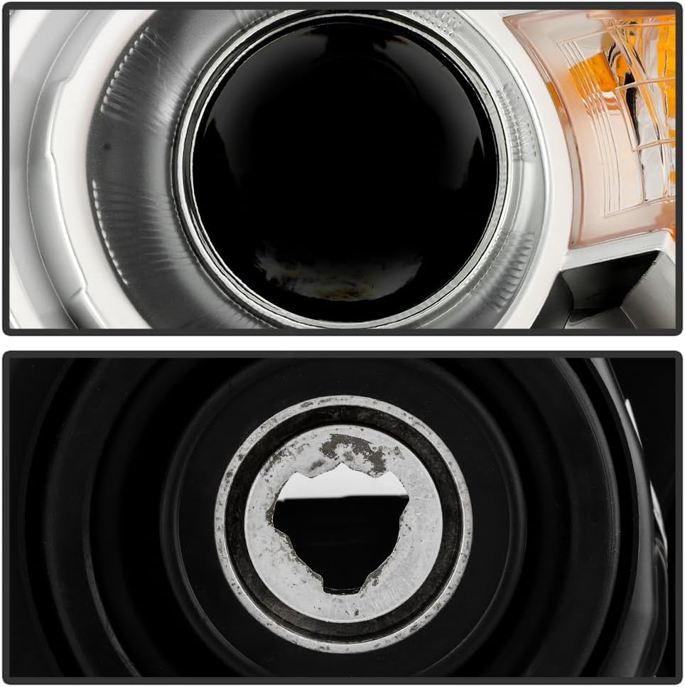 KEEKPO - For 2011-2017 Honda Odyssey Halogen Type Chrome Housing Projector Headlights Headlamps Replacement Left+Right