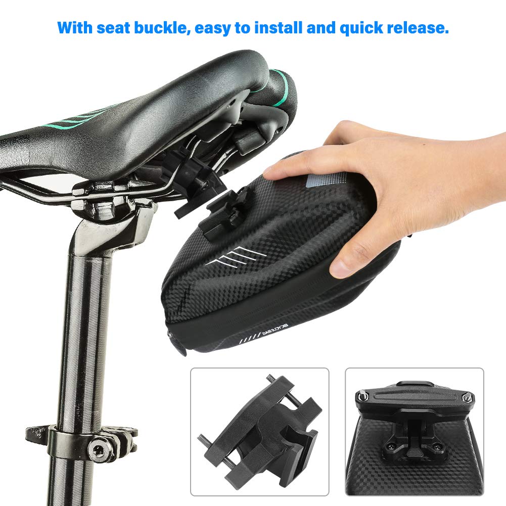 Sac De Selle De Vélo Réfléchissant – Gris – 1,8L – Léger Et étanche – Neuf