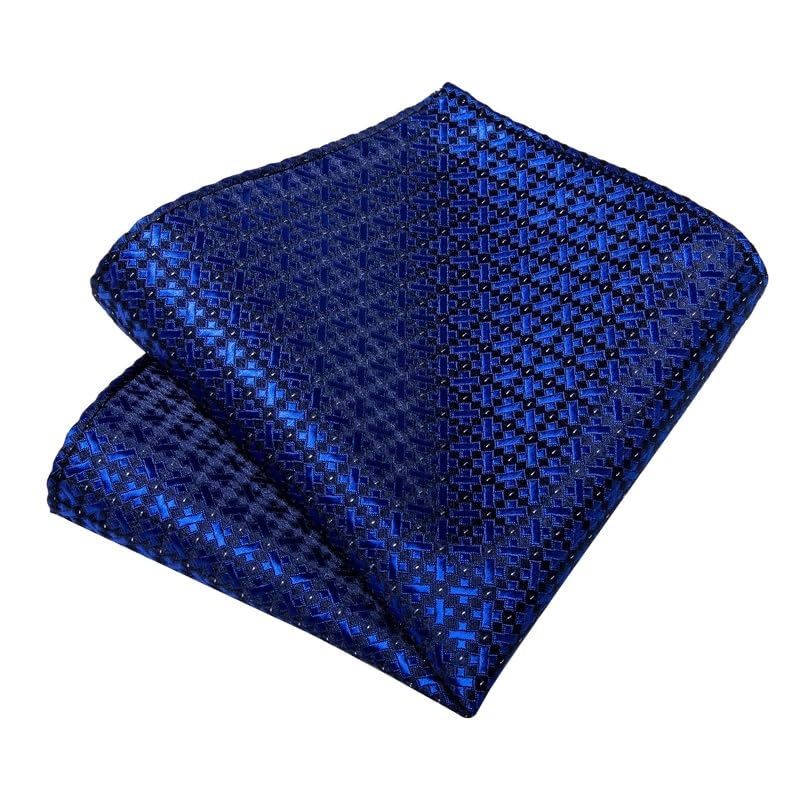 Conjunto de corbata de seda a cuadros para hombre miniatura 6