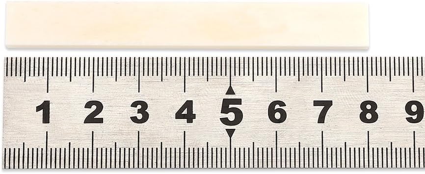 Guitar Bone Saddle 6Pcs Bone Guitar Bridge Saddle Blank for Acoustic Classical Guitar Mandolin Banjo Ukulele : Musical Instruments