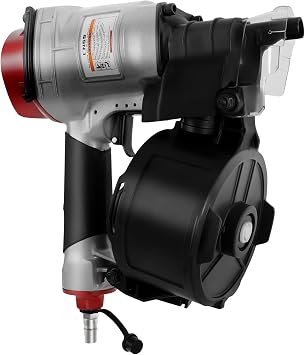 Coil Nail Gun CN55 0.98-2.24 inch 75-120 PSI Pneumatic Nail Gun with Goggles Air Coil Nailer Continuous Firing Pneumatic Coil Nailer for Pallet, Crating, Fencing, Load Capacity 300-350 nails