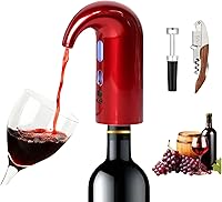 Vista 9 de Aireador de vino eléctrico, juego de regalo de dispensador de bomba de decantador de vino, vertedor de aireador de vino automático. Bomba