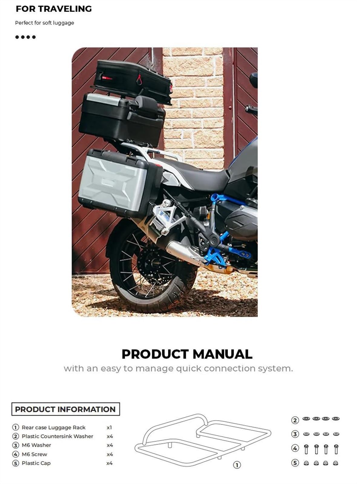 Portapacchi Superiore Per BMW Bauletto Vario Per F850GS LC/LC ADV Portabagagli Cases