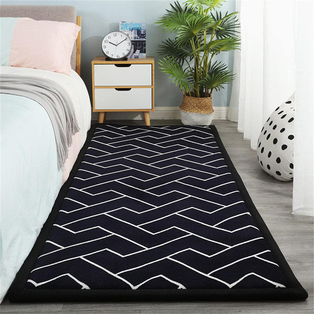 Tapis enfants 50X160cm noir et blanc pour isoler le sol froid de la chambre