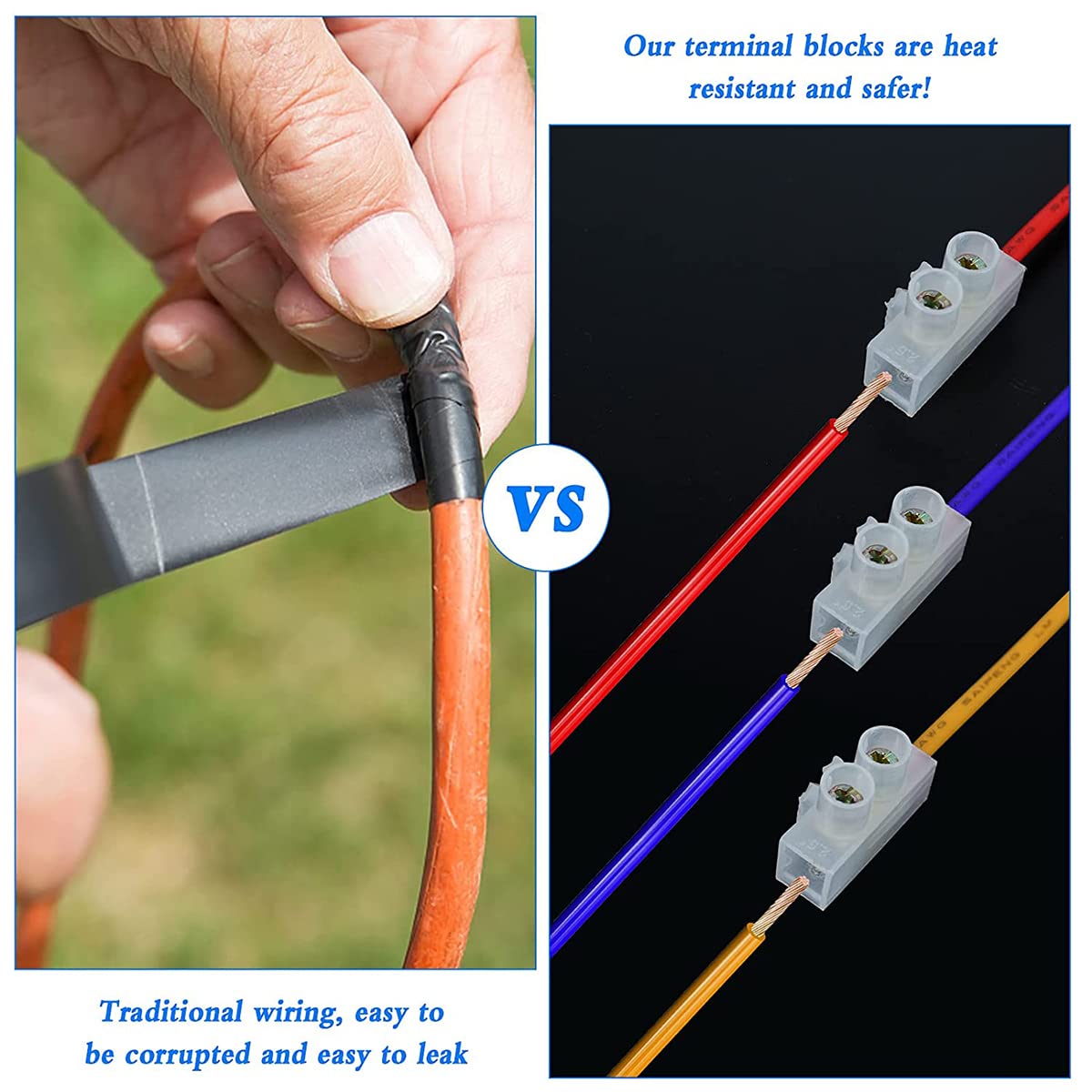 10 Pcs Bloques de terminales eléctricos 10A 380V Bloque de terminales de tornillo de doble fila Bloque de tiras de 12 posiciones para cables Conexión de electrodomésticos