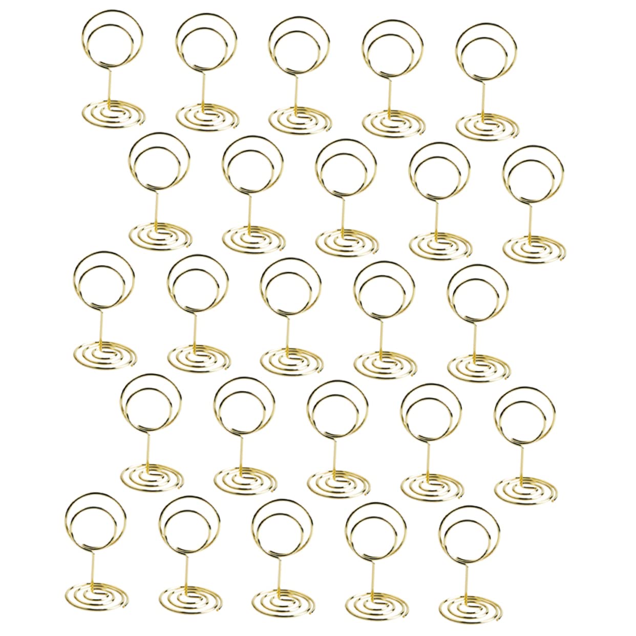 PACKOVE 3 Set di Porta Numeri da Tavolo Porta Biglietti da Visita per Ricevimenti Porta Foto per Tavoli da Matrimonio Oro 25 Pezzi * 3