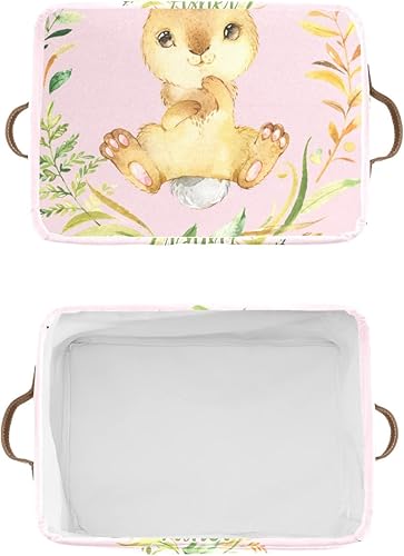 Miniatura 4 de Deven Lindas canastas de almacenamiento grandes personalizadas para organizar estantes con asa, contenedores de almacenamiento decorativos para