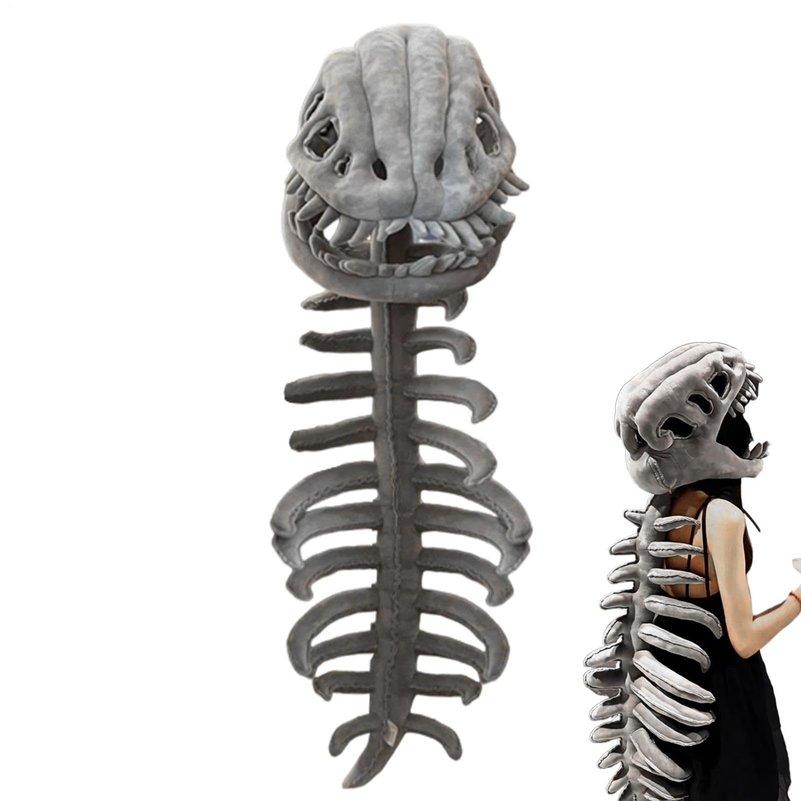 Kostium Szkieletu Dinozaura dla Dzieci Miękka Zabawka Pluszowa | Strój Na Halloween Dla Szkieletów Dla Dzieci I Dorosłych Na Występ Sceniczny Imprezę Tematyczną Bal Maskowy