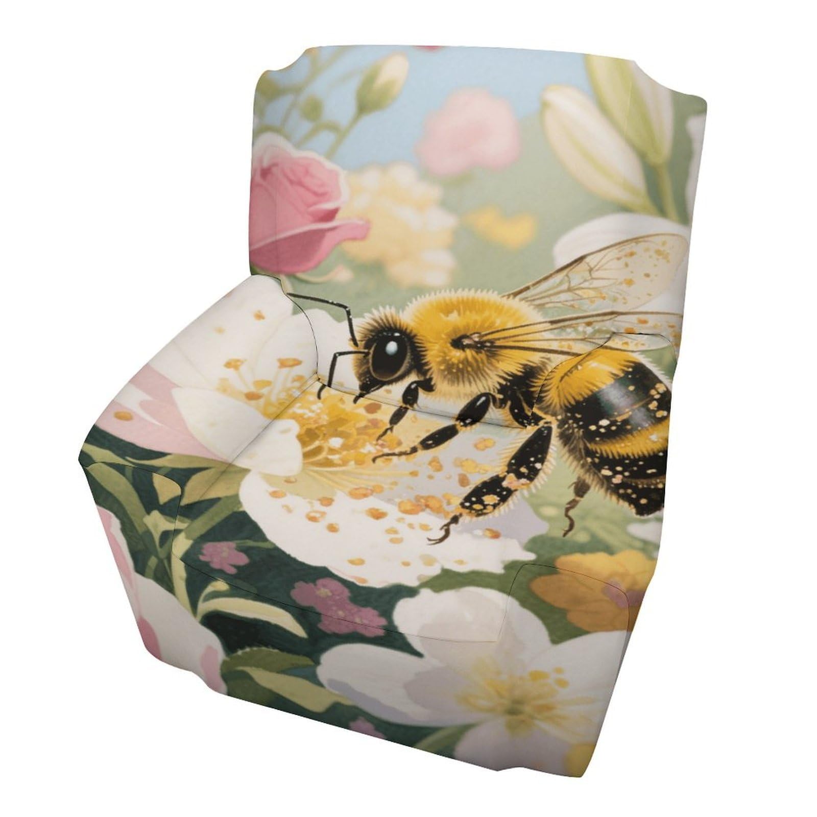 Fekiloot Style Honey Bees Collecting Honey Couch Cover Sofa Cover Sofa Slipcover