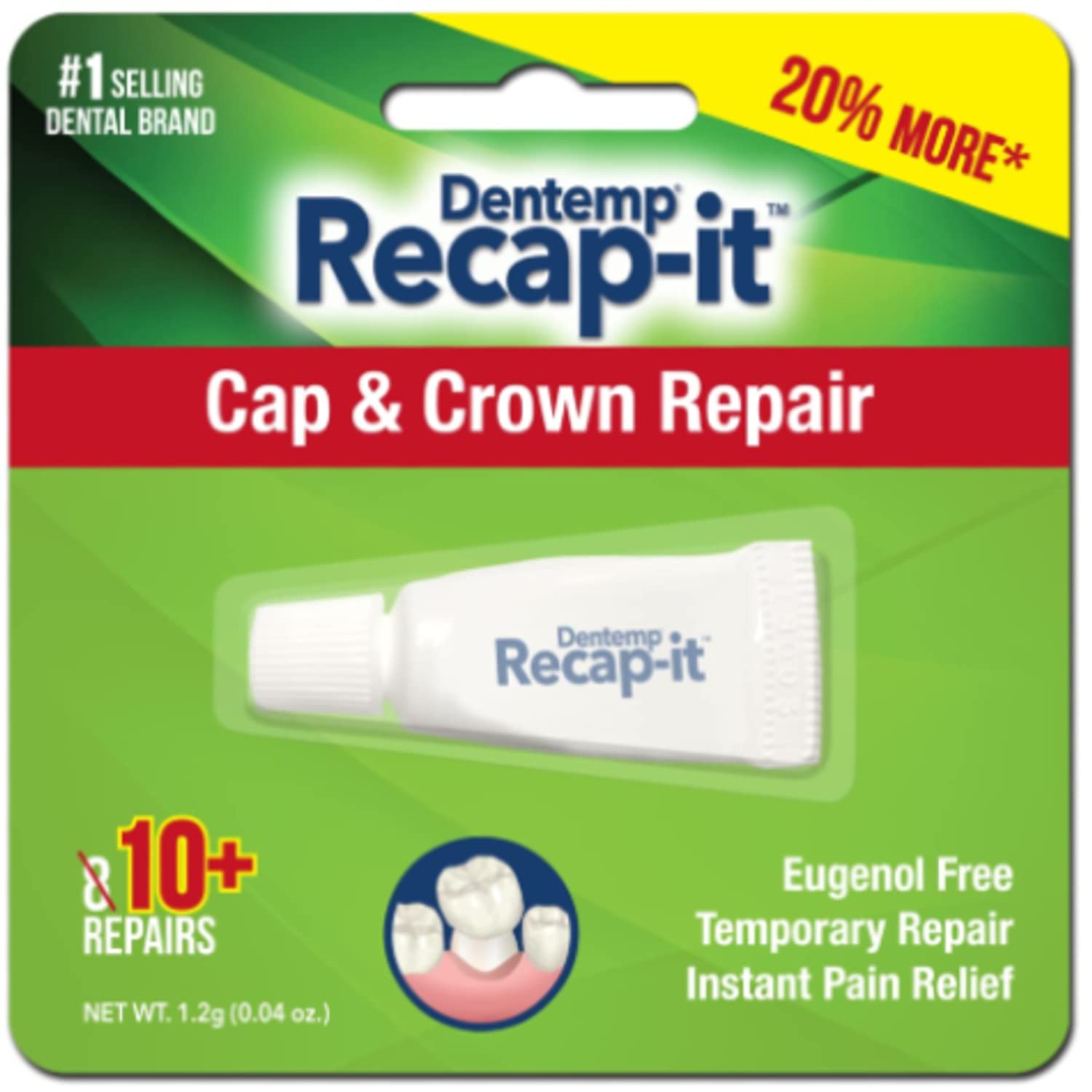 Dentemp Tooth Repair Kit Dental Repair Kit with Dental Cement, Refil