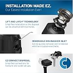 InSinkErator Power .75HP, 3/4 HP Garbage Disposal, Power Series EZ Connect Continuous Feed Food Waste Disposer, Black