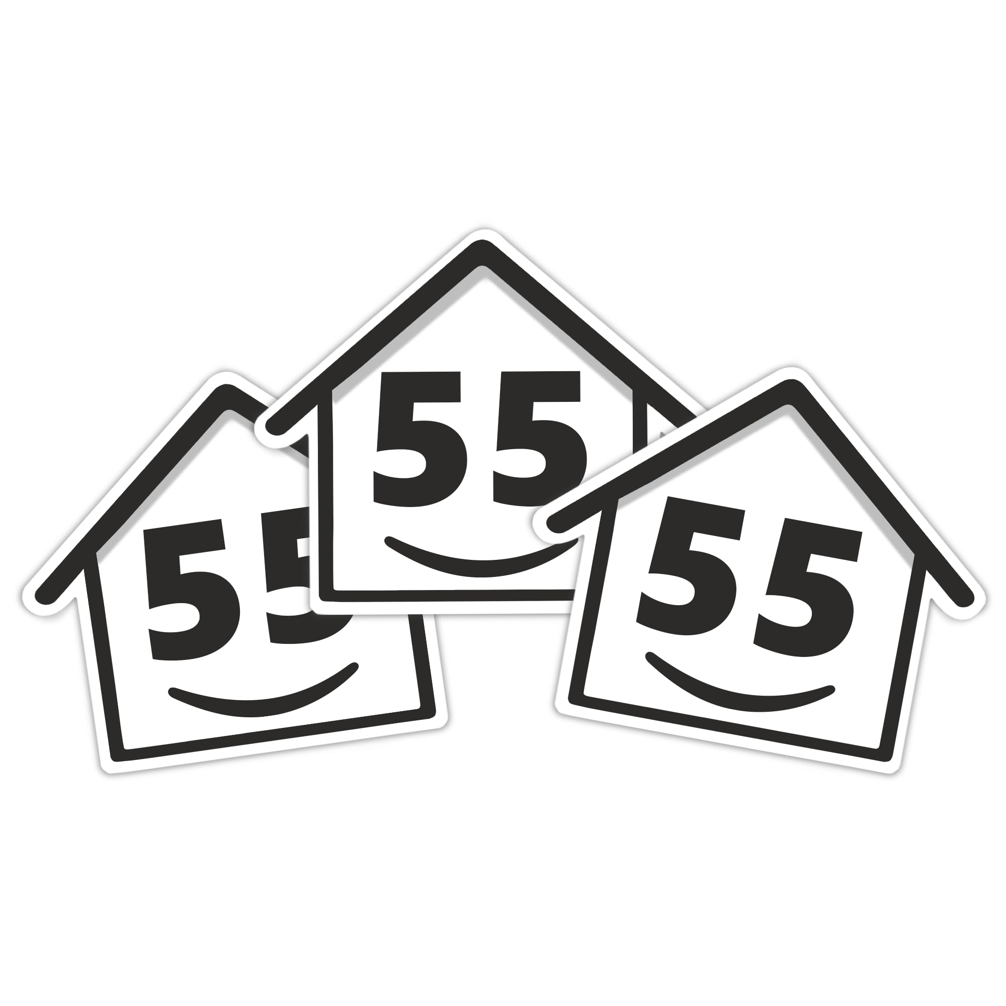 3 x Bin Numbers for Wheelie Bins, 1-99, 15cm ‘Happy House’ Design Dustbin Stickers, Easy Application Stick On Number Stickers - Weatherproof Self Adhesive Vinyl, Black (21) — view 73