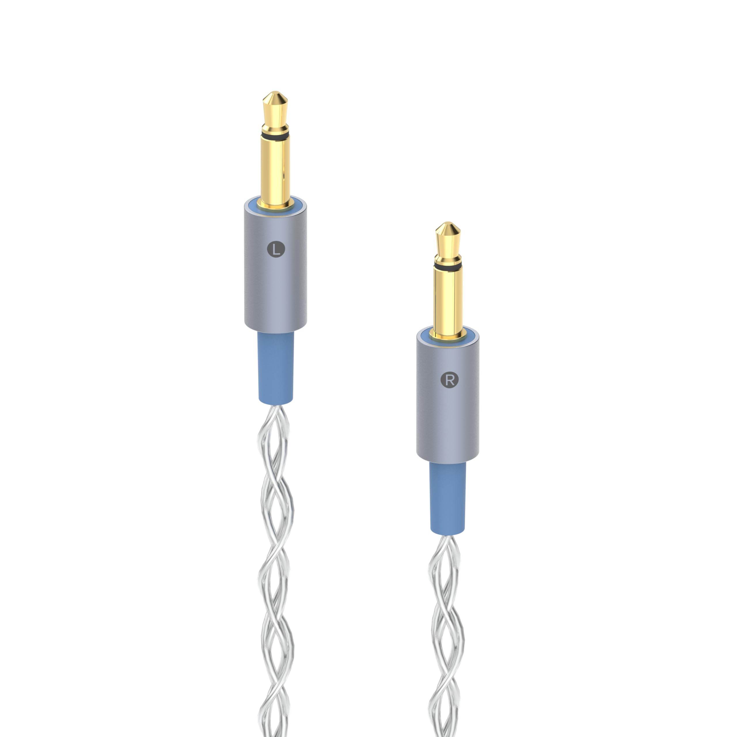 Dekoni Audio Ensemble - Cable modular para auriculares, compatible con auriculares Hifiman (trenzado plateado, 64 pulgadas)
