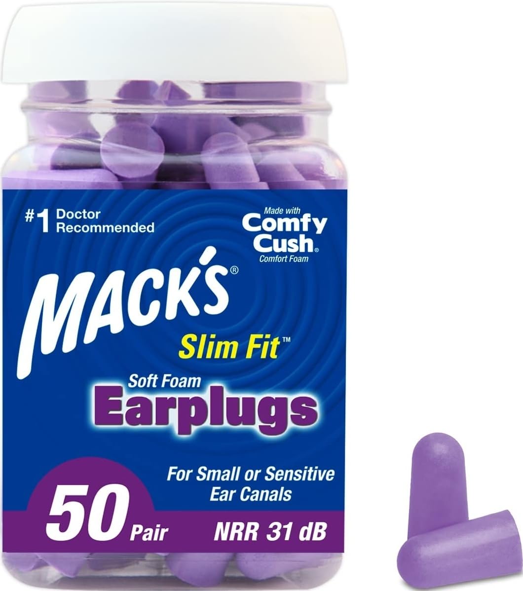 Mack's Slim Fit Ear Plugs (50 Pair) - Purple