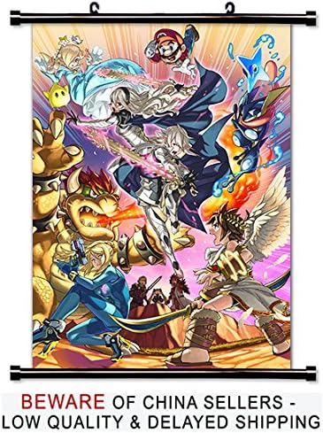 Super Smash Bros Wii U Game Fabric Wall Scroll Poster (16x23) Inches